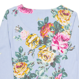 JOULES Womens Printed Top Purple Long Sleeve Floral UK 10