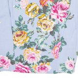 JOULES Womens Printed Top Purple Long Sleeve Floral UK 10
