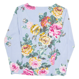 JOULES Womens Printed Top Purple Long Sleeve Floral UK 10