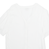 MONSOON Womens Blouse White V-Neck M