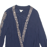 MONSOON Womens Printed Blouse Blue Long Sleeve UK 8