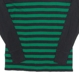 LAUREN RALPH LAUREN Womens Printed Top Green Long Sleeve Striped L