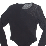 REISS Womens Bodysuit Black Long Sleeve XS