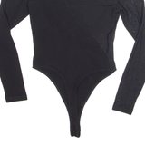 REISS Womens Bodysuit Black Long Sleeve XS