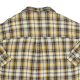 FRENCH COLLECTION Womens Printed Top Yellow V-Neck Long Sleeve Check XL