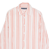 FRENCH CONNECTION Womens Printed Shirt White Long Sleeve Striped L