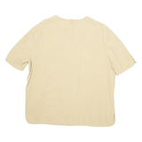 Womens Top Beige Faux Silk UK 14
