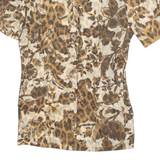 Womens Printed Blouse Brown Floral S