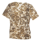 Womens Printed Blouse Brown Floral S