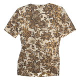Womens Printed Blouse Brown Floral S