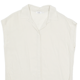 NEW LOOK Womens Blouse Beige Sleeveless M