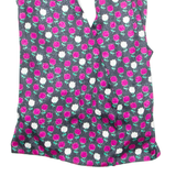 Womens Halter Neck Vest Blue Sleeveless Floral S