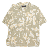 Womens Printed Blouse Green Crazy Pattern L