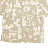 Womens Printed Blouse Green Crazy Pattern L