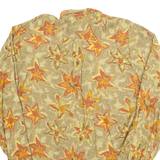 Womens Printed Blouse Green Long Sleeve Crazy Pattern XL