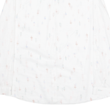 LAURA ASHLEY Womens Printed Blouse White V-Neck Long Sleeve Crazy Pattern UK 12