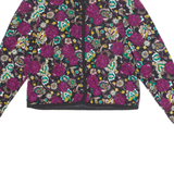 Womens Printed Blouse Purple Long Sleeve Floral M