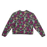 Womens Printed Blouse Purple Long Sleeve Floral M