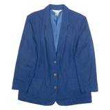 Womens Blouse Blue V-Neck Long Sleeve M