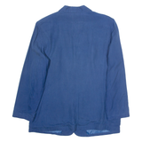 Womens Blouse Blue V-Neck Long Sleeve M