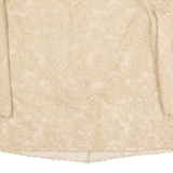 Womens Printed Blouse Cream 3/4 Sleeve Floral L