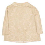 Womens Printed Blouse Cream 3/4 Sleeve Floral L