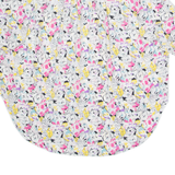 Womens Printed Blouse White 3/4 Sleeve Floral 2XL