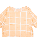 XANDRES Womens Top Orange Check M