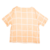 XANDRES Womens Top Orange Check M