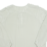 Sheer Womens Top Green Long Sleeve XL