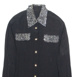 Womens Blouse Black Long Sleeve M