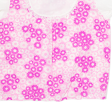 Womens Printed Top Pink Puff Sleeve Floral XS