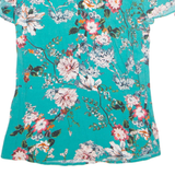 MONSOON Womens Printed Top Green Floral UK 10