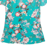 MONSOON Womens Printed Top Green Floral UK 10