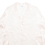 Womens Printed Blouse Pink V-Neck Long Sleeve Floral L