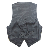 Womens Printed Waistcoat Black V-Neck Sleeveless M