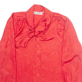 Womens Printed Blouse Red Long Sleeve Animal Print L