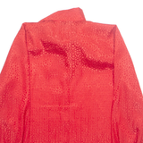 Womens Printed Blouse Red Long Sleeve Animal Print L