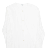 SKYLINE Womens Blouse White Long Sleeve M