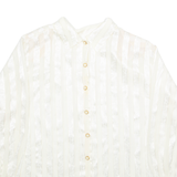 Womens Printed Blouse Yellow Long Sleeve Striped 3XL