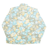 DEL MOD Womens Printed Blouse Blue Long Sleeve Floral XL