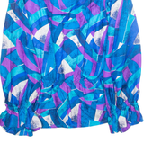 Womens Printed Top Purple Long Sleeve Crazy Pattern M