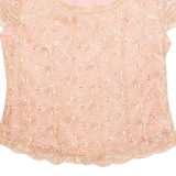 Womens Printed Top Pink Floral M
