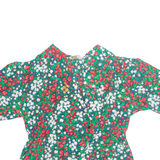 Womens Printed Blouse Green Floral 2XL