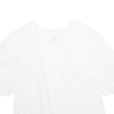 Womens Blouse White V-Neck L