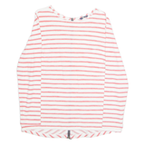 JOULES Womens Printed Top Red Long Sleeve Striped UK 14