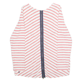 JOULES Womens Printed Top Red Long Sleeve Striped UK 14
