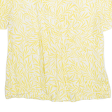 JOHN LEWIS Womens Printed Top Yellow Floral UK 16