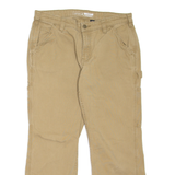 CARHARTT Carpenter Workwear Womens Trousers Beige Loose Straight W32 L25