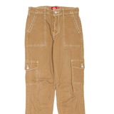 DICKIES Cargo Workwear Womens Trousers Beige Slim Straight W27 L28